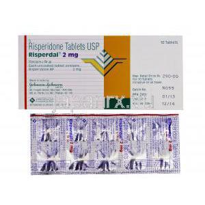 リスパダール Risperdal, リスペリドン 2mg, 錠