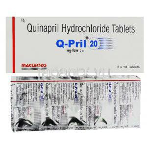 キナプリル（アキュプリル ジェネリック）, キュー・プリル Q-Pril 20mg 錠 (Macleods)