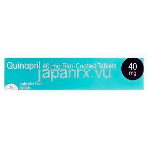 キナプリル、ジェネリックアキュプリル、キナプリル40mg　横ラベル