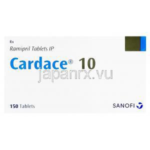 Cardace　カーデース、Altace　ジェネリックアルテース、ラミプリル10mg　箱