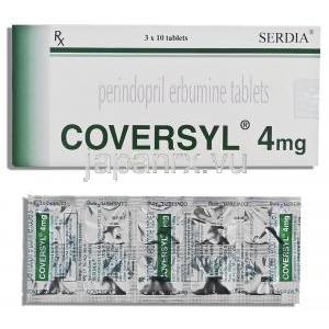 コバシル Coversyl, ペリンドプリル 4mg 錠 (Serdia Pharma)