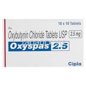  オキシスパス　Oxyspas、　ジェネリックディトロパン　Ditropan、塩化オキシブチニン2.5mg　