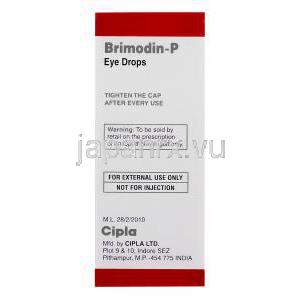 ブリモディン点眼薬　Brimodin-P、ジェネリックアルファガン、ブリモニジン酒石酸0.15％　5