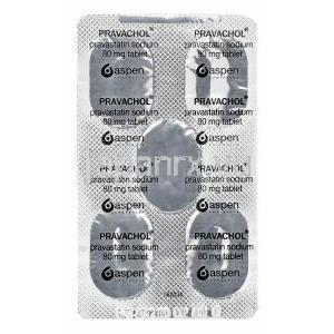 プラバコール80、プラバスタチンナトリウム80mg　包装シート裏面