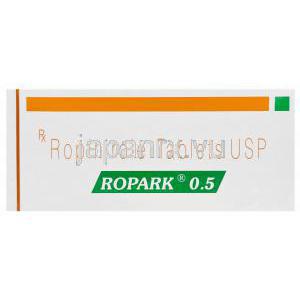 ロパーク　Ropark 0.5、ジェネリックレキップ、ロピニロール0.5mg　箱