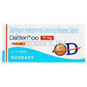 ダリテン　Dariten OD、ジェネリックエナブレックス　Enablex、ダリフェナシン　15mg　箱