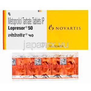 ロプレッサー　Lopresor50、メトプロロール酒石酸塩50mg