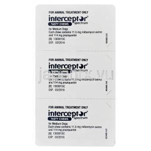 インターセプタースペクトラム(中型犬) ミルベマイシンオキシム11.5mg/プラジカンテル114mg