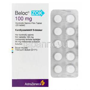 べロックゾック　Beloc ZOK、メトプロロール100mg