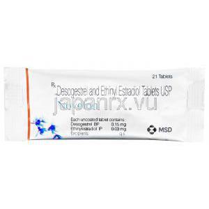 ノベロン　Novelon、デソゲストレル0.15mg/エチニルエストラジオール0.03mg パック