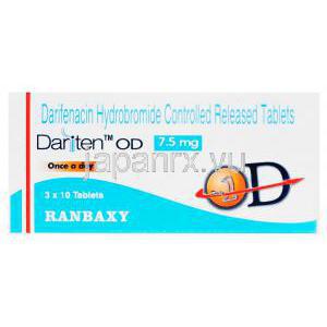 ダリテン　Dariten OD、ジェネリックエナブレックス　Enablex、ダリフェナシン7.5mg　箱