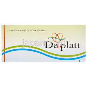デプラット　Deplatt、ジェネリックプラビックス、クロピドグレル75mg　箱