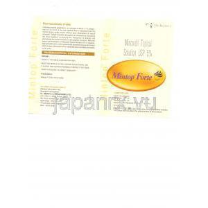 Mintop Forte, ジェネリック・ロゲイン,  ミノキシジル 5% 60ml (Dr Reddy) 液剤　説明書1