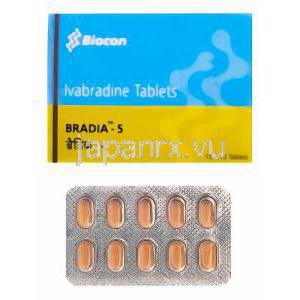 Bradia-5　ブラディア、ジェネリックコララン、イバブラジン5mg