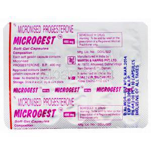 マイクロゲストソフトゼラチンカプセル　Microgest、ジェネリックプロメトリウム Prometrium、微