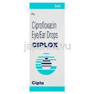 シプロックス　Ciplox、シプロフロキサシン点耳/点眼薬0.3％ 5ml 箱