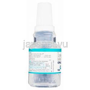 シプロックス　Ciplox、シプロフロキサシン点耳/点眼薬0.3％ 5ml　製造ボトル
