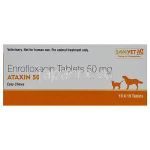 アタキシン　50、ジェネリックバイトリル、エンロフロキサシン　50mg　箱