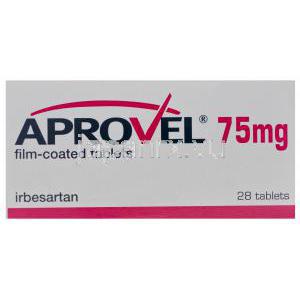 アプロベル　75mg、イルベサルタン　75mg 箱