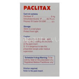 Paclitaxインジェクション、ジェネリックタキソール、16.7mlあたりパクリタキセル注射液100mg