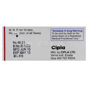 シタロプラム （セレクサジェネリック）, シタデップ Citadep 20mg 錠 (Cipla) 箱