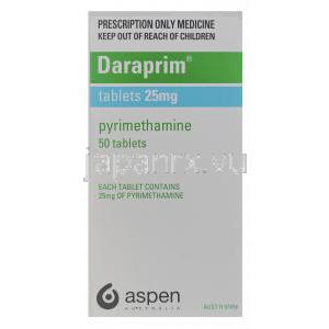 ダラプリム　Daraprim、ピリメタミン　25mg　箱　（Aspen社製）