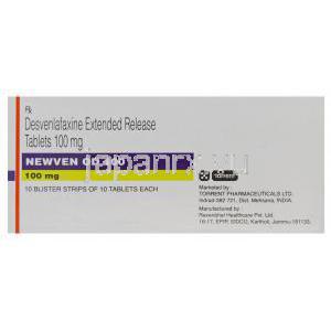 ニューベン　Newven OD100、ジェネリックプリスティーク　PRISTIQ、デスベンラファキシン　100mg