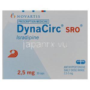 ダイナシルク DynaCirc SRO、イスラジピン2.5mg　箱