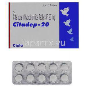シタロプラム （セレクサジェネリック）, シタデップ Citadep 20mg 錠 (Cipla)