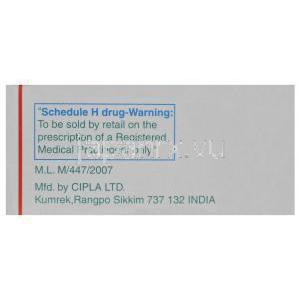 ドクサカード　Doxacard-1、ジェネリックカージュラ、ドキサゾシン1mg　Cipla製