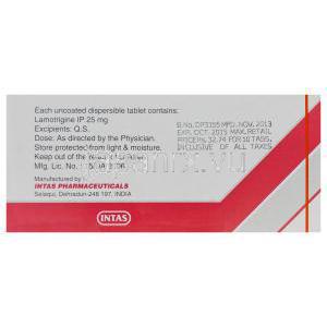 ラメズ　Lamez25、ジェネリックラミクタール、ラモトリギン　25mg　箱
