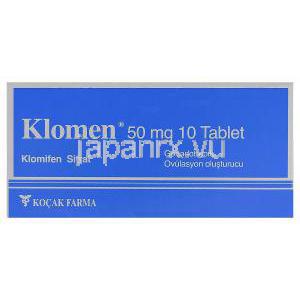 クロメン　Klomen、クロミフェン　50mg　箱