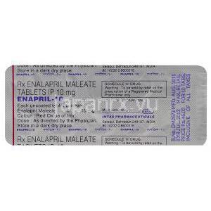 エナプリル　Enapril-10、ジェネリックバソテック　Vasotec、マレイン酸エナラプリル　10mg　包