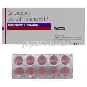カルバトール　Carbatol CR-400、ジェネリックテグレトール、カルバマゼピン　400mg　