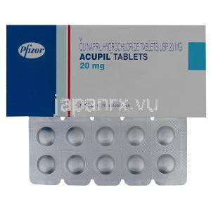 アキュピル　Acupil、キナプリル　20mg