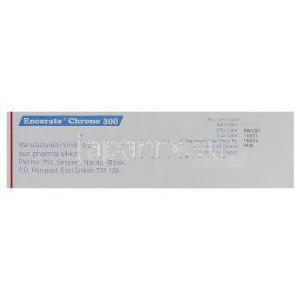 Encorate Chrono 300、ジェネリックエピリムクロノ、バルプロ酸ナトリウム　200mg　バルプロ酸　87mg Sun 