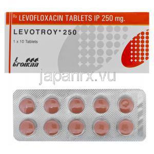 レボトリ 250, レバキュイン　ジェネリック、レポフロキサシン　250mg  Levotroy 250