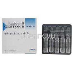 ジェストン　プロゲステロン注射　2ml アンプルにつき100mg