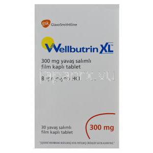 ウェルブトリン　XL　塩酸ブプロビオン　300ｍｇ　持続放出　箱