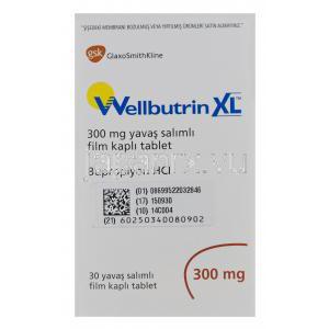ウェルブトリン　XL　塩酸ブプロビオン　300ｍｇ　持続放出　箱裏面