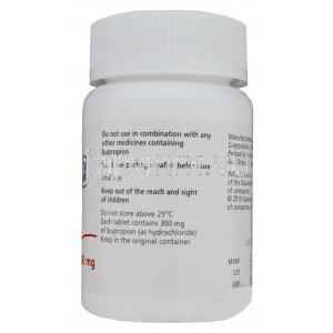 ウェルブトリン　XL　塩酸ブプロビオン　300ｍｇ　持続放出　ボトル情報