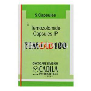 テムカッド100 テモダールジェネリック　テモゾロミド 100mg 箱