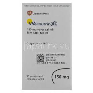 ウェルブトリン　XL　塩酸ブプロビオン　150ｍｇ　持続放出　裏箱