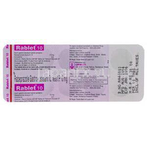 ラブレット１０　アシフェックスジェネリック　ラベプラゾール　ナトリウム　10mg