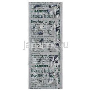 エボレックス　ドゥルコラックスジェネリック　ビサコジル　5mg　錠　ブリスター