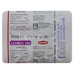 ゲーモックス-500　アモキシルジェネリック　アモキシリン 500mg 箱　製品情報