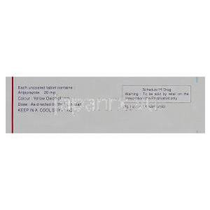 アリップ MT 20 アビリファイジェネリック　アリピプラゾール　20mg　箱　成分