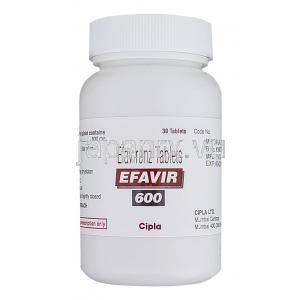 エファビール　Efavir、エファビレンツ600mg　ボトル