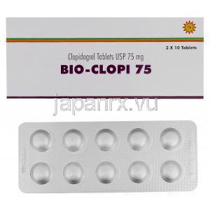 バイオクロピ 75 　プラビックスジェネリック　クロピドグレル　75mg