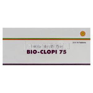 バイオクロピ 75 　プラビックスジェネリック　クロピドグレル　75mg　箱